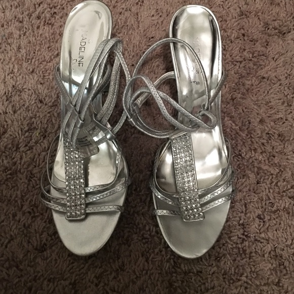 Silver heels size 8.5