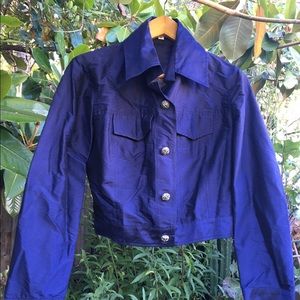 Iridescent Blue Lightweight Jacket by NY Designer