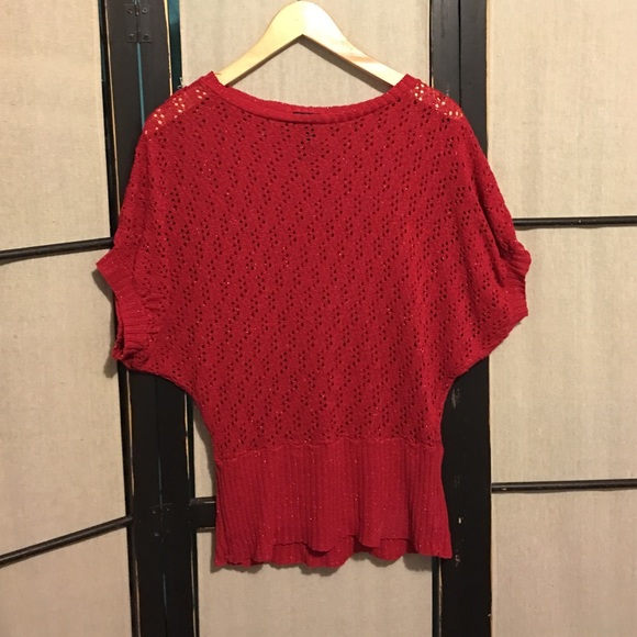 Rue21 Tops - Red sparkle sweater