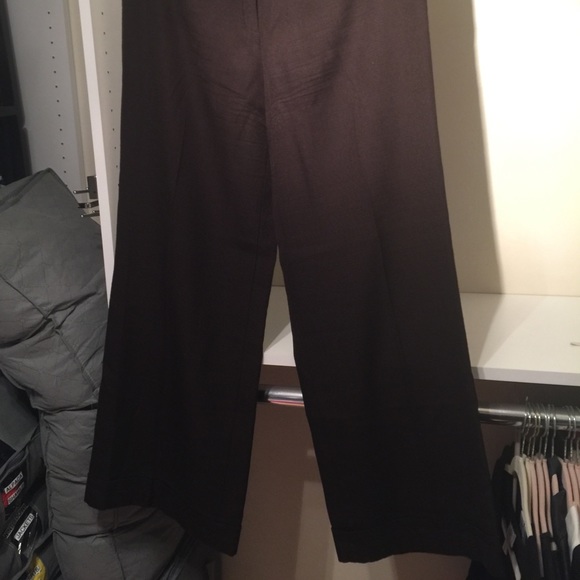 Escada size 14/16 linen cuffed flare leg pants