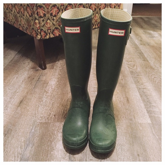 Hunter Shoes - Hunter Green Original Tall Hunter Rain Boots