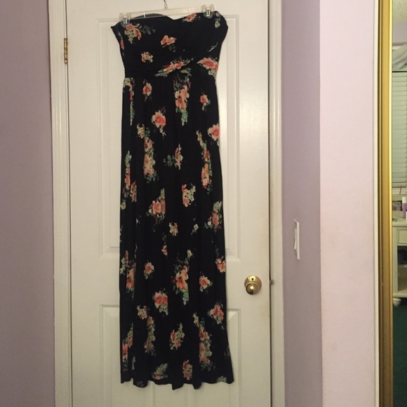 Black Floral Maxi Dress