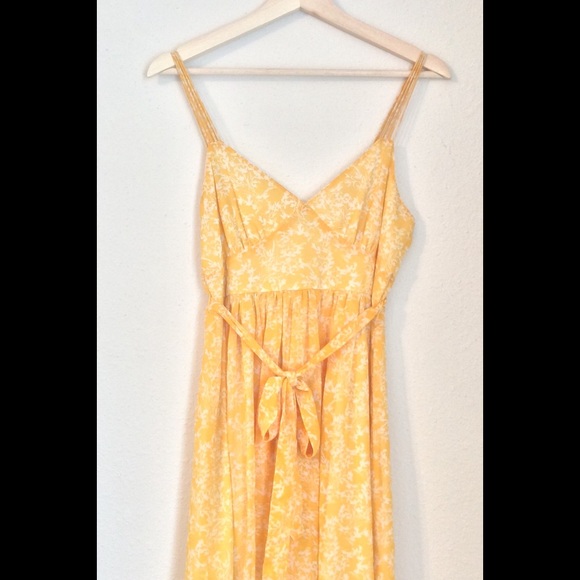 Yellow floral dress