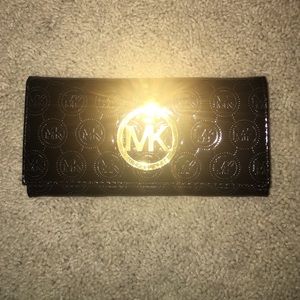Michael Kors Black and Gold Wallet