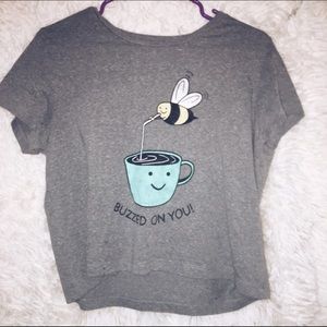 "Buzzed On You!" Graphic Crop Top