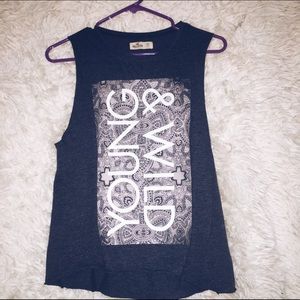 "Young&Wild" Graphic Tank from Hollister