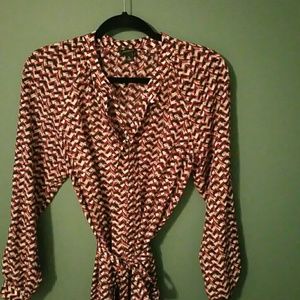 Ann Taylor printed shirt dress