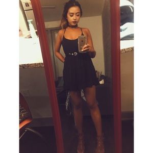 Brandy Melville Jada Dress in solid black