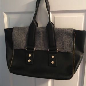 French Connection herringbone briefcase/purse