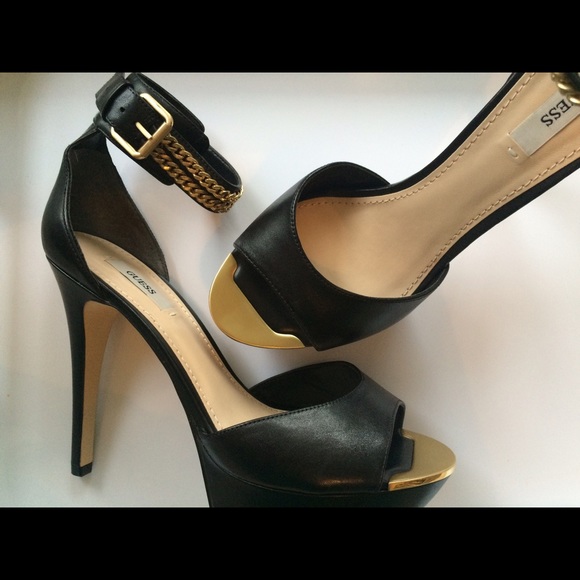 GUESS Shoes - Guess Gold and Black Stilletos
