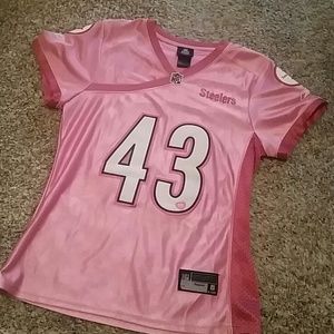 Pink Pittsburgh Steelers Jersey #43