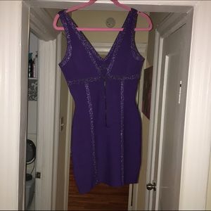 Purple bandage dress