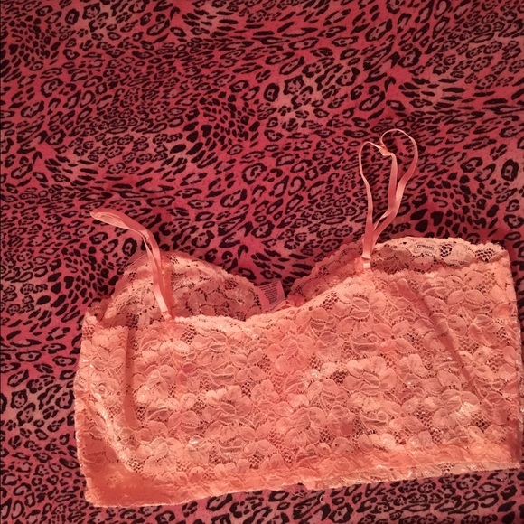 Light pink lace up bralette. - Picture 2 of 3