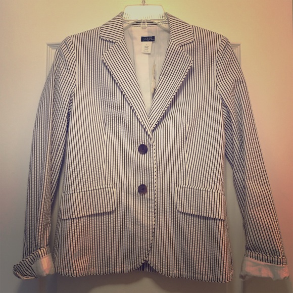 NWT J. Crew sear sucker blazer. Perfect for spring
