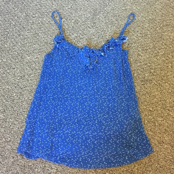 Old navy blue ruffle tank top