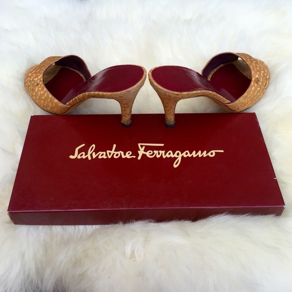 Salvatore Ferragamo Giallo Silk High Heel Sandal - Picture 3 of 4