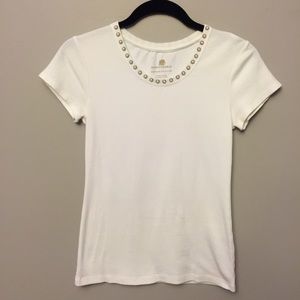 EUC size S Banana Republic white top