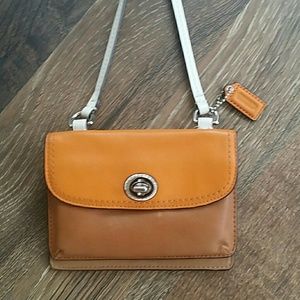 Vintage Coach wallet with side strap