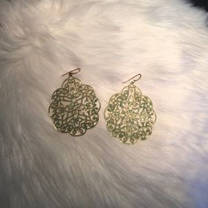 Sea green & gold  boutique earrings