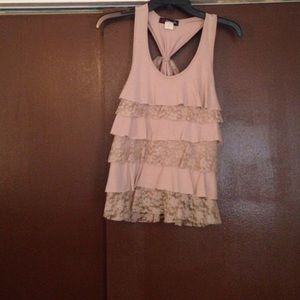 Lace, Ruffled, tank