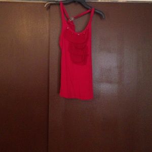 Red tank with Ruffles