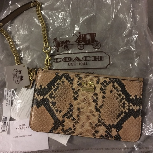Coach Python wristlet. 100% authentic. 7" x 4" - Picture 1 of 4