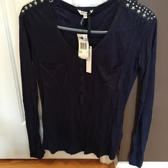 New navy long sleeve top by Buffalo