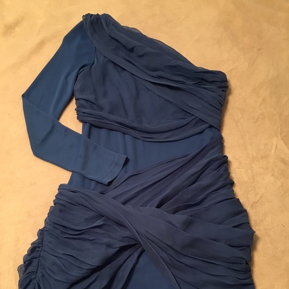 One Shoulder Chiffon Dress