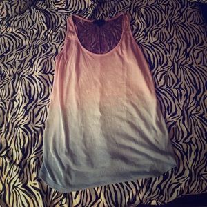 Ombré Tank with Lace Back