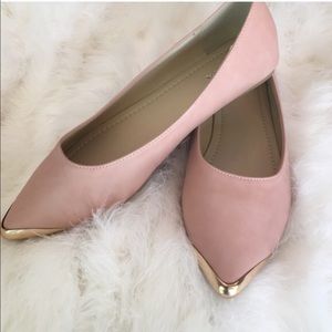 Pink loafer flats