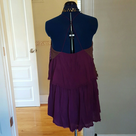 Free People - 2 Tiered Orchid Purple Dress - Picture 3 of 4