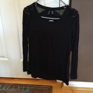 Cynthia Rowley long sleeve black top