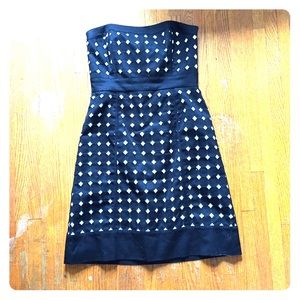 White House Black Market mod strapless dress