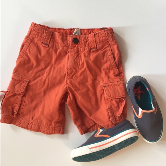 Crewcuts size 3T orange cargo shorts