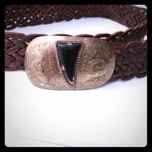 Funky real leather belt