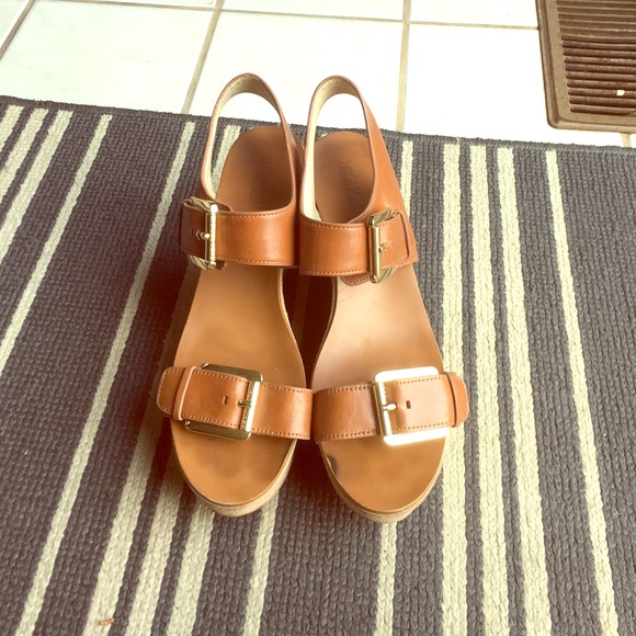 Michael Kors luggage wedges