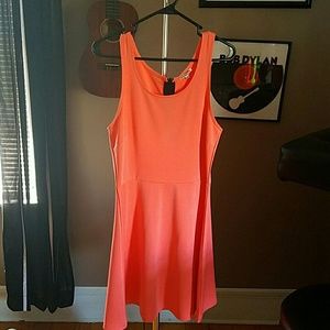 Coral Skater Dress