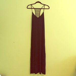 Caged back maxi dress