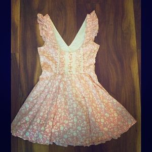 Unique Pink Baby Doll Dress with under ruffle