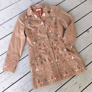 Coldwater Creek Embroidered Jacket NWOT