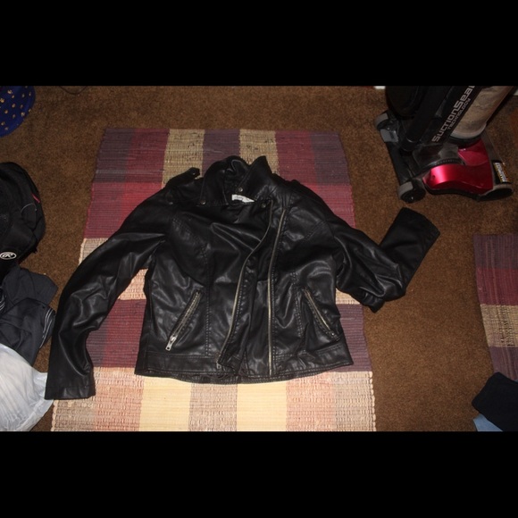 Celebrity pink leather jacket
