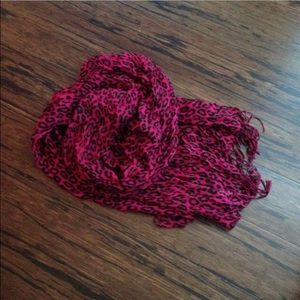 Pink cheetah print scarf