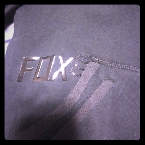 Fox black side zip hoodie!! With thumb holes