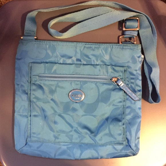 Blue Coach Cross Body Purse