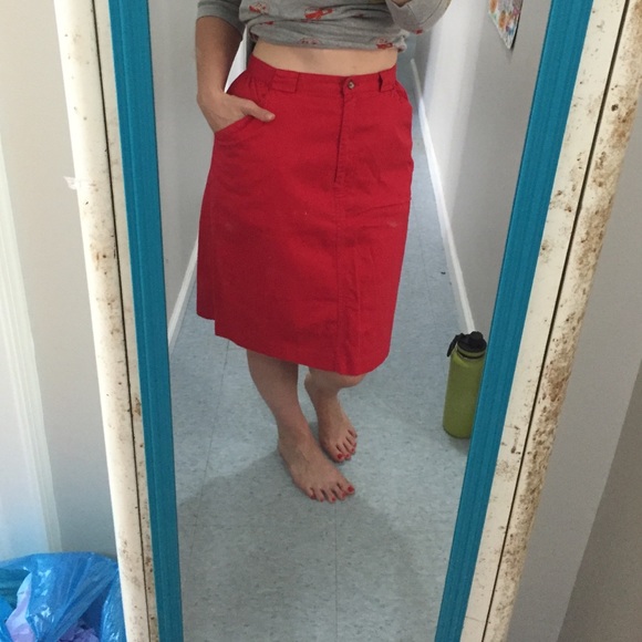Vintage Charter Club Red Skirt - Picture 1 of 4