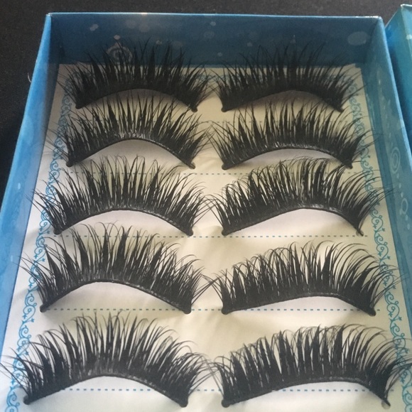 5 pairs of natural handmade eyelashes