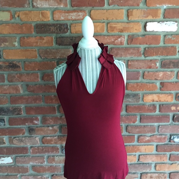 Tops - The Limited Merlot sleeveless top.