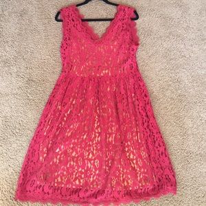 Anthropologie | Greylin | Red Lace Dress