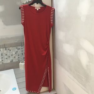 Michael Kors asymmetrical dress with studs