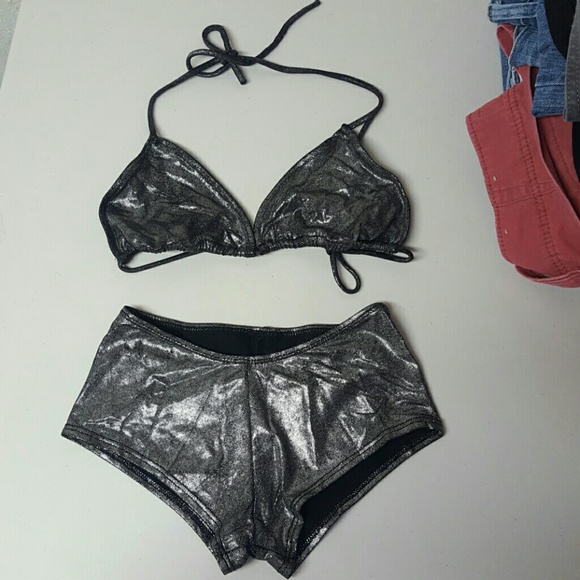 Metallic bathing suit